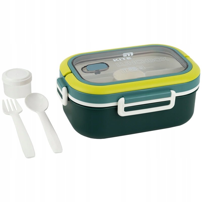 Śniadaniówka z bocznymi zatrzaskami i klapką do podgrzewania w mikrofalówce