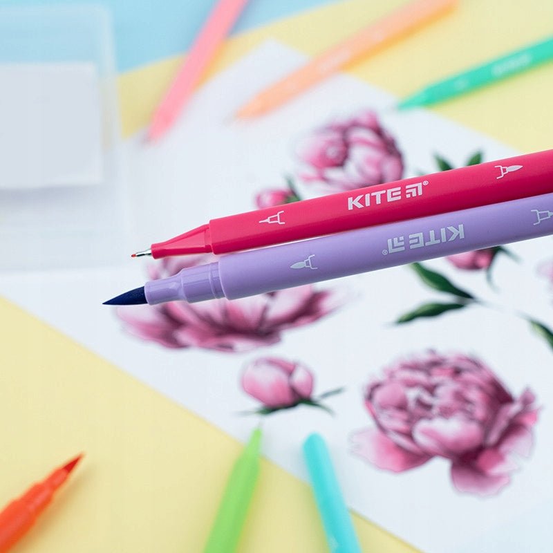 Markery dwustronne 12 kolorów