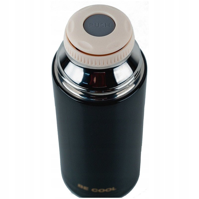 Termos z kubkiem metalowy 350 ml czarny