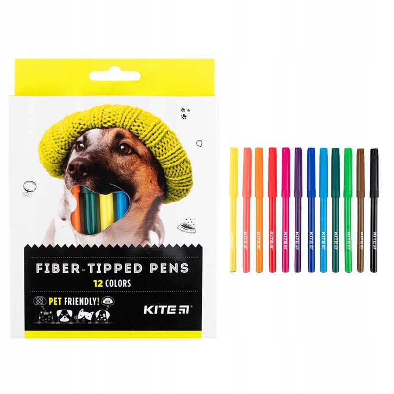 Markery Flamastry Pisaki 12 sztuk 12 kolorów Kite