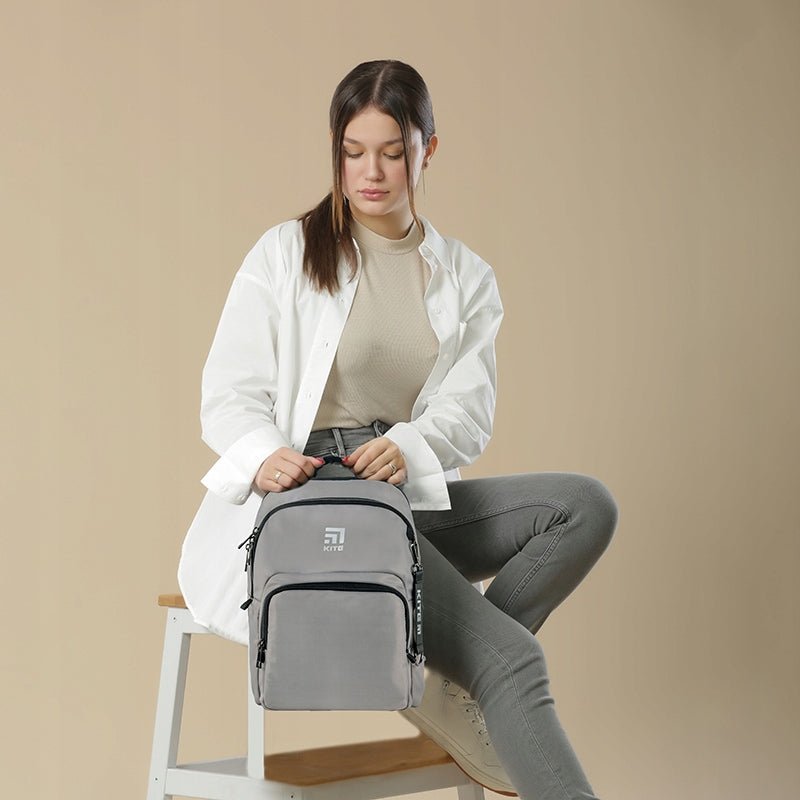 Plecak szkolny dla nastolatków beżowy