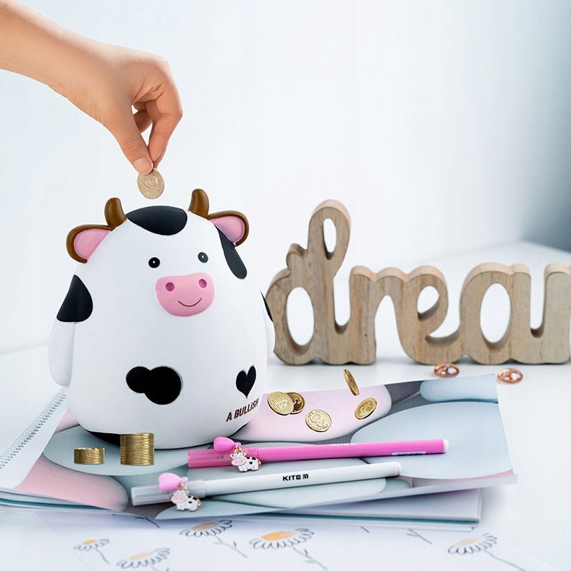 Skarbonka krówka dla dzieci na pieniążki
