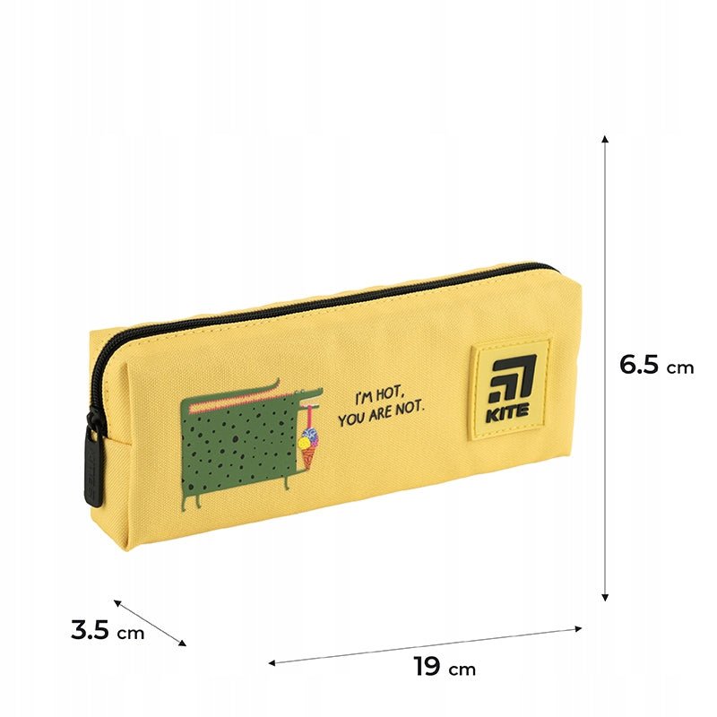 Piórnik saszetka szkolny żółty