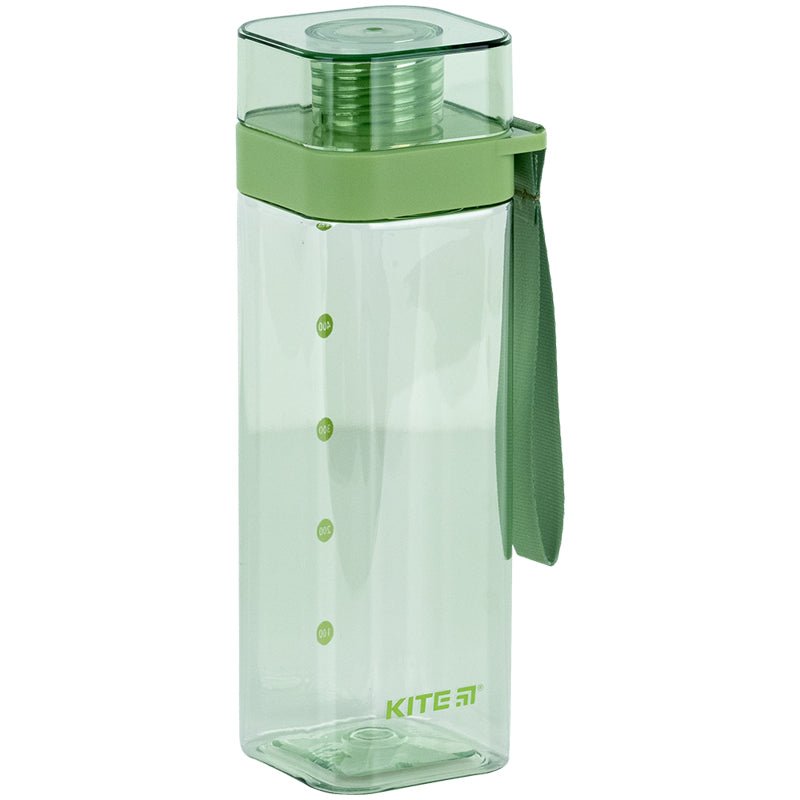 Butelka na wodę, kwadratowa 550 ml, zielony