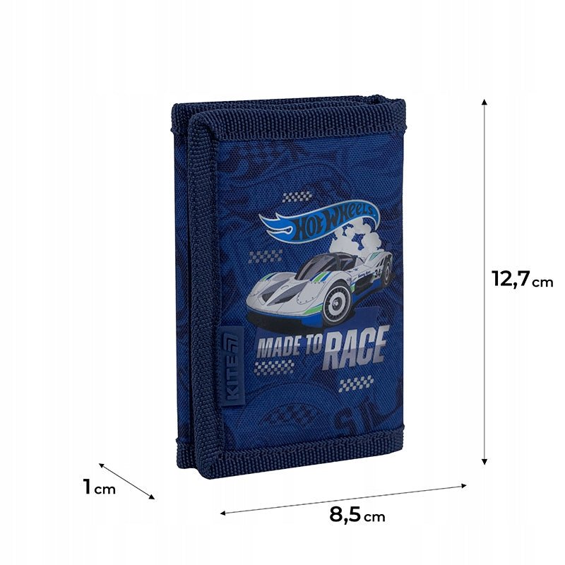 Portfel dziecięcy na rzep dla chłopca niebieski Hot Wheels Kite