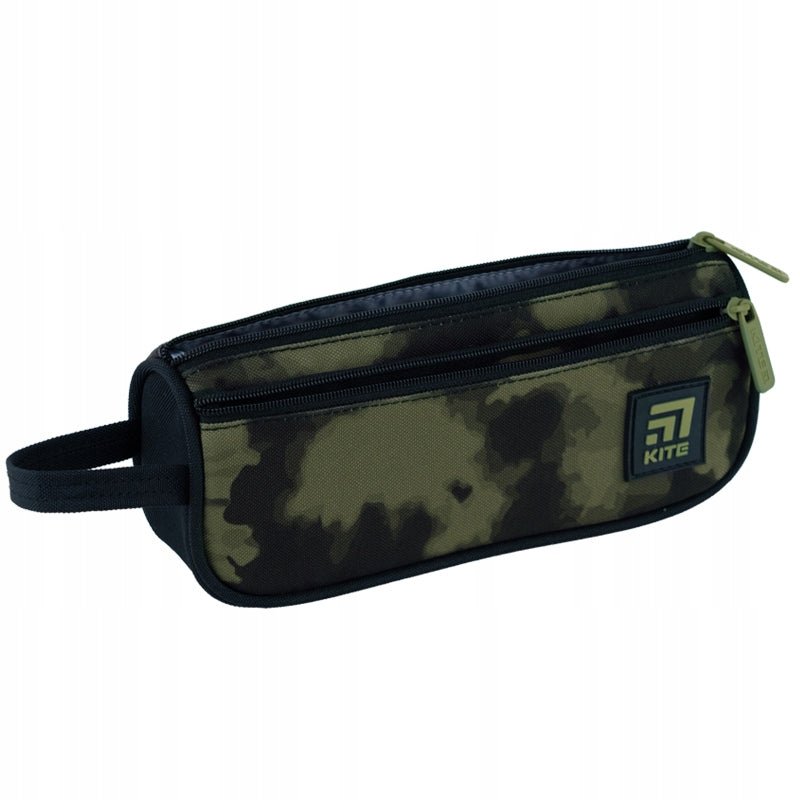 Piórnik szkolny saszetka dla chłopców khaki