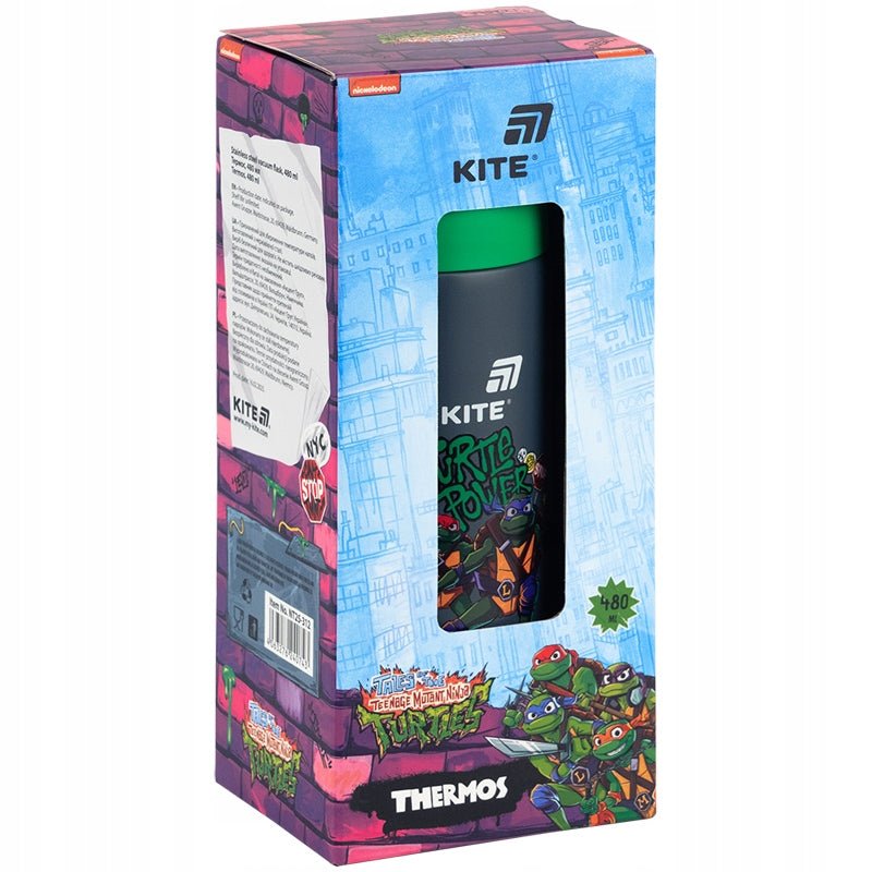 Termos z kubkiem dla dzieci metalowy 480 ml Ninja Turtles