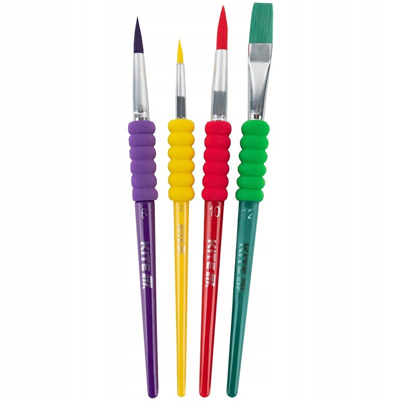 Pędzle malarskie artystyczne zestaw 4 sztuk Kite