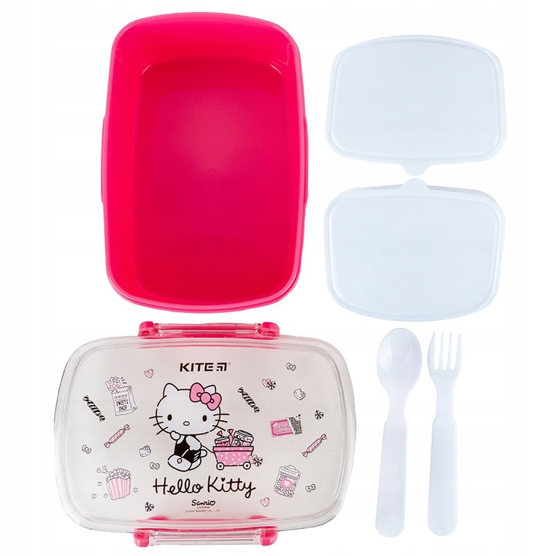 Śniadaniówka dla dziewczynki ze sztućcami 750 ml Hello Kitty