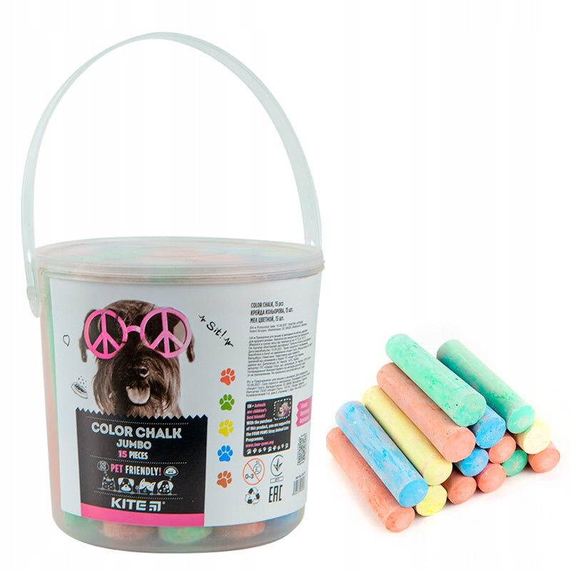 Kreda kolorowa u wiaderku