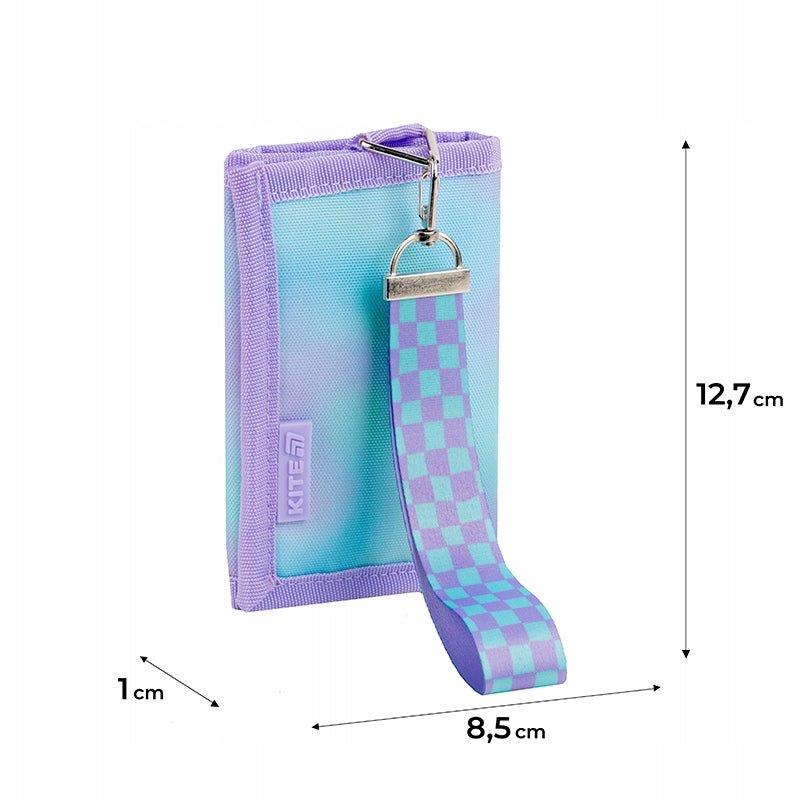 Portfel dziecięcy na rzep dla dziewczynki zielony zawieszka Kite