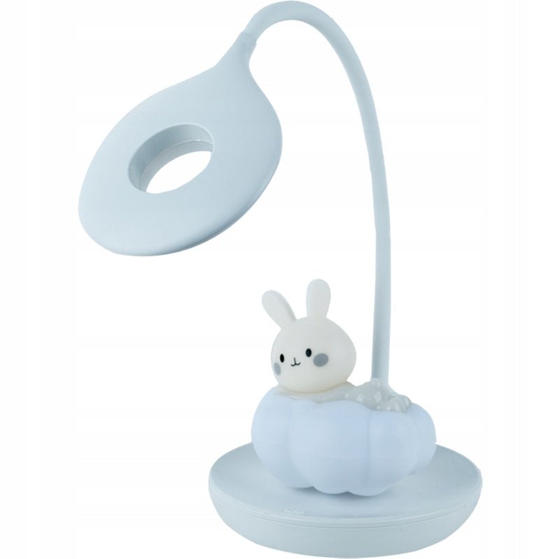 Biala lampa biurkowa