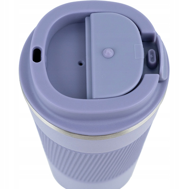 Kubek termo na napój kawę herbatę 510 ml, fioletowy