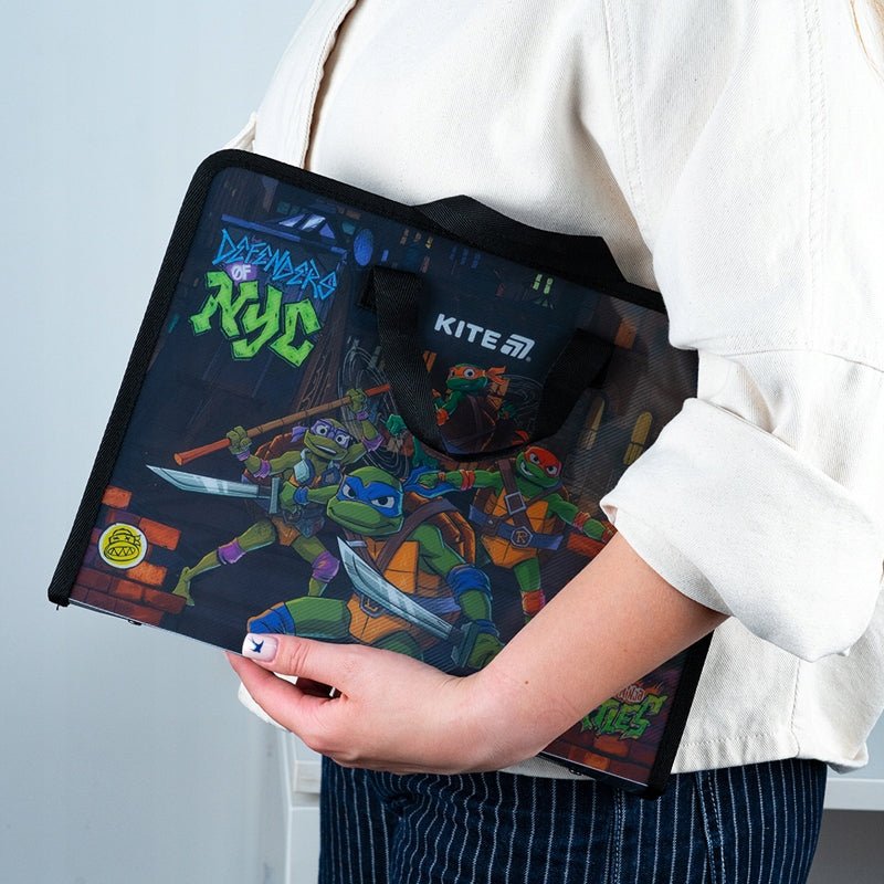 Teczka szkolna z rączką gruba A4 XL Ninja Turtles