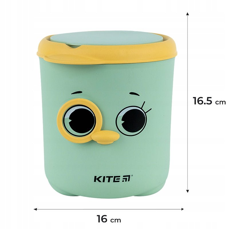 Kosz na śmieci na biurko dla dziecka zielony