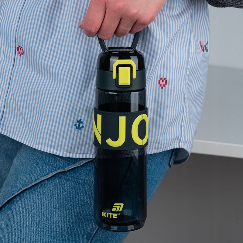 Butelka na wodę bidon do szkoły na siłownię 680ml z sitkiem szary Kite