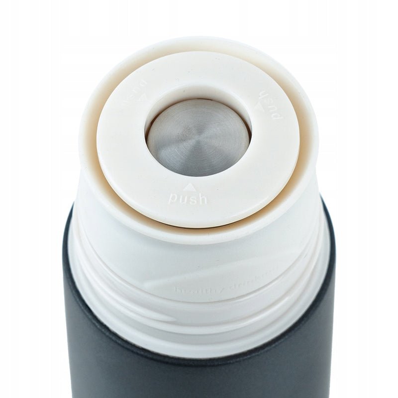 Termos z kubkiem metalowy 500 ml czarny