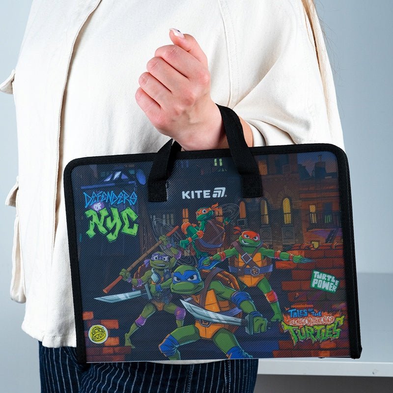 Teczka szkolna z rączką gruba A4 XL Ninja Turtles