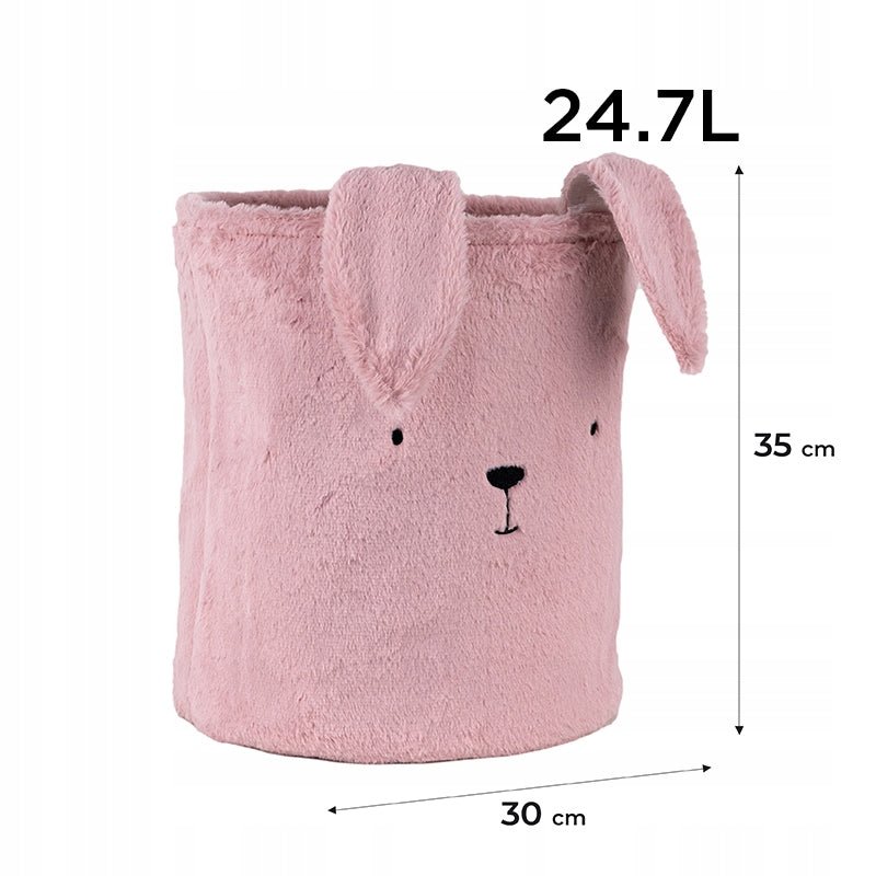Kosz na zabawki pluszowy pojemnik organizer na drobiazgi królik rozmiar L