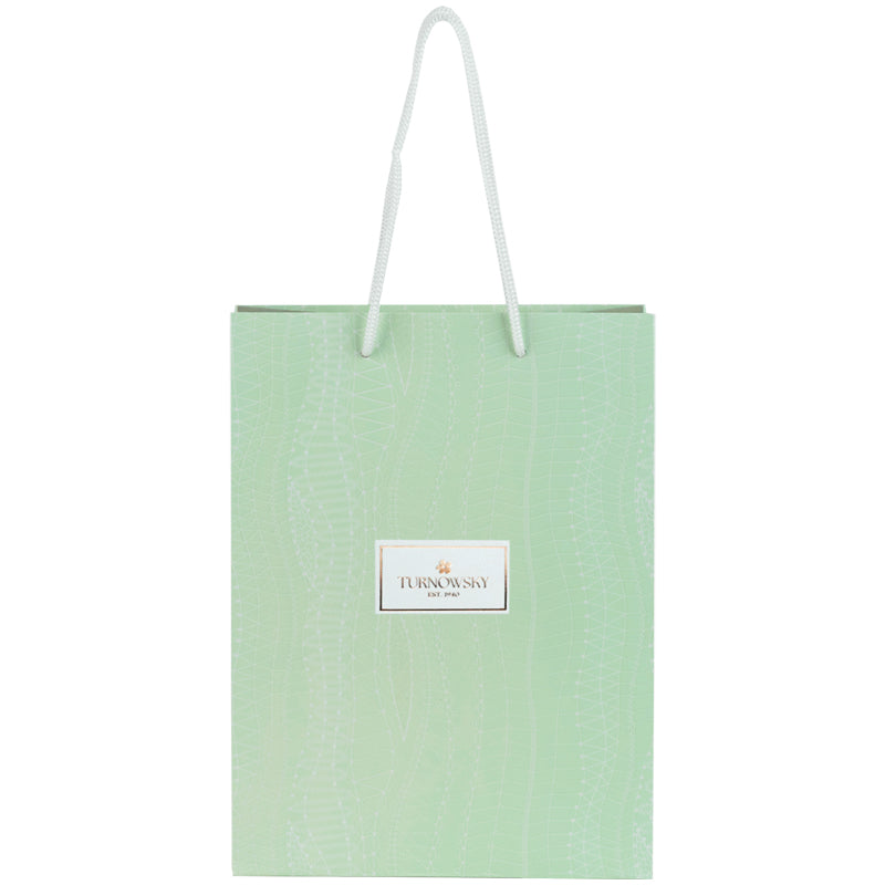 Widok z przodu zielonej torby prezentowej Axent Turnowsky.