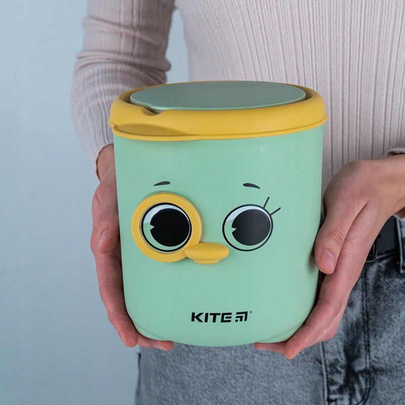 Kosz na śmieci na biurko dla dziecka zielony