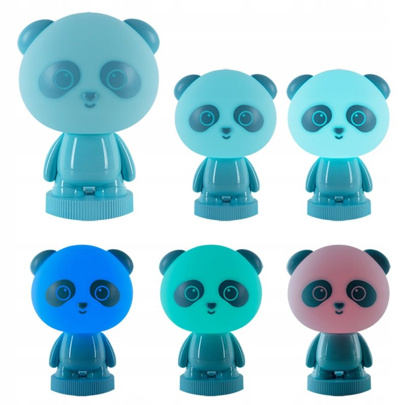 Lampa nocna niebieska panda swiatlo