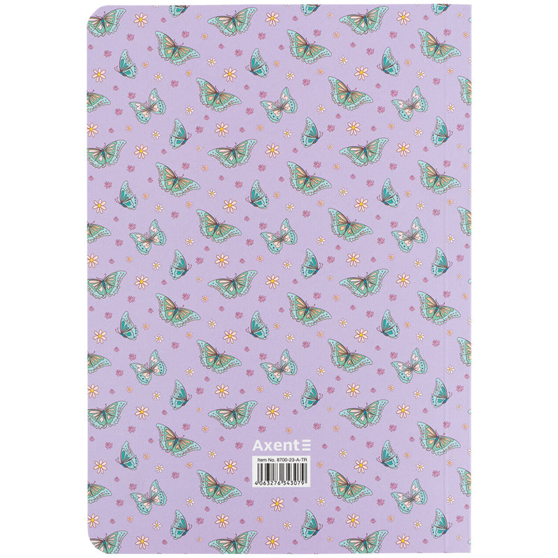 Tył notesu Axent Turnowsky – artystyczne wykończenie okładki z matową laminacją i detalami z lakieru UV.