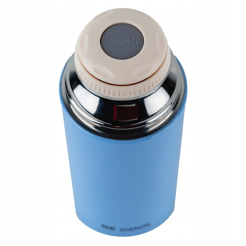 Termos z kubkiem metalowy 350 ml niebieski