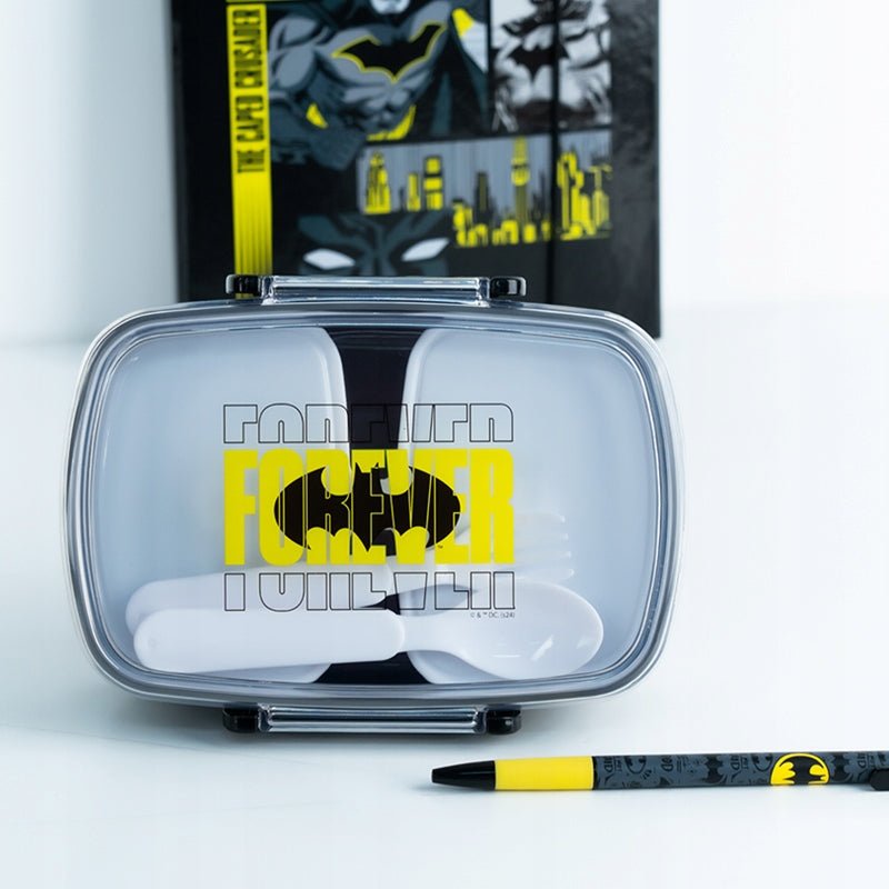 Lunchbox do szkoły ze sztućcami 2 komory 750 ml DC Batman