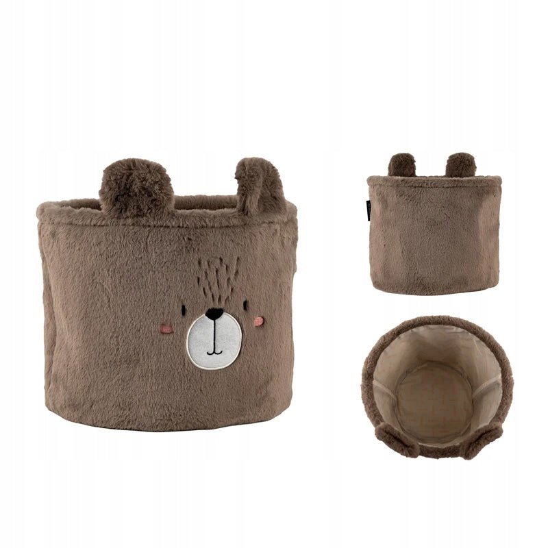 Kosz na zabawki pluszowy pojemnik organizer na drobiazgi miś rozmiar M