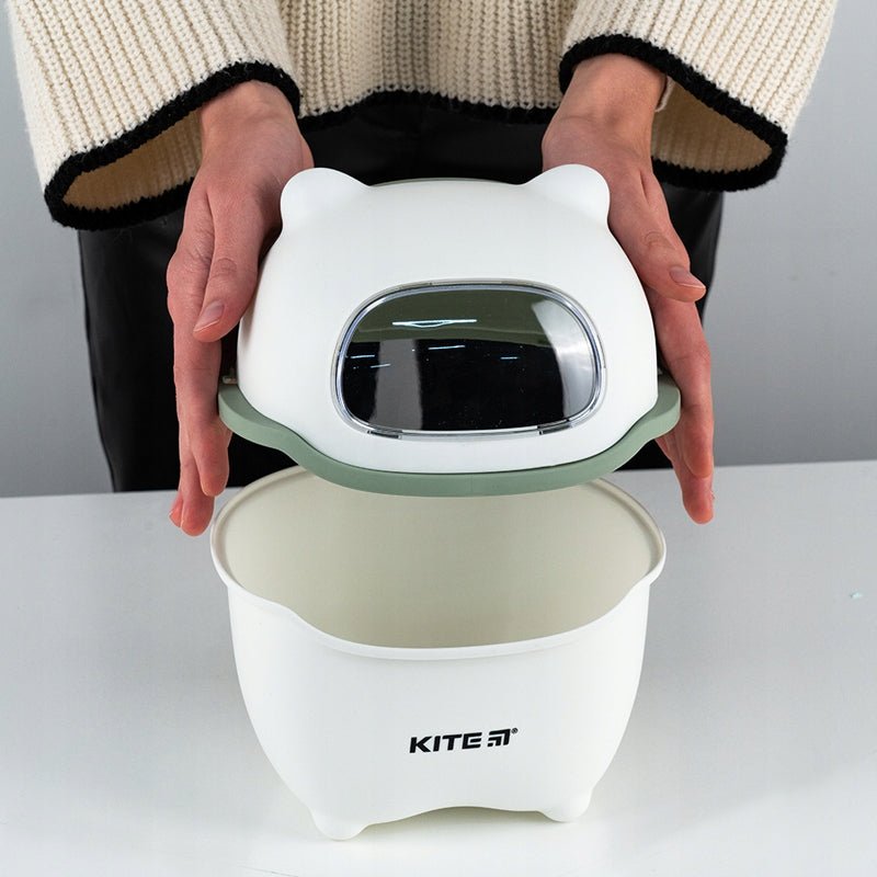 Kosz na śmieci na biurko dla dziecka zielony kosmos