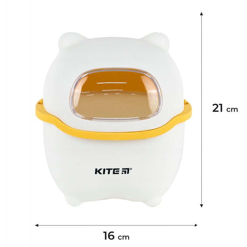 Kosz na śmieci na biurko dla dziecka żółty kosmos