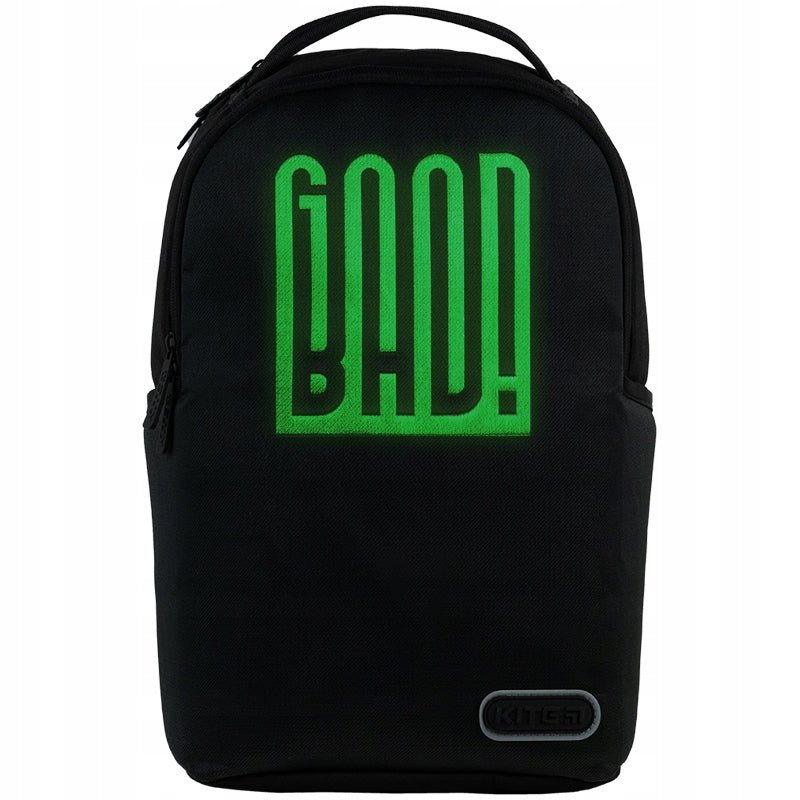 Plecak szkolny młodzieżowy czarny z napisem LED