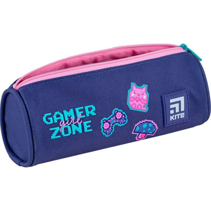 Piórnik saszetka szkolny dla dziewczynek niebieski