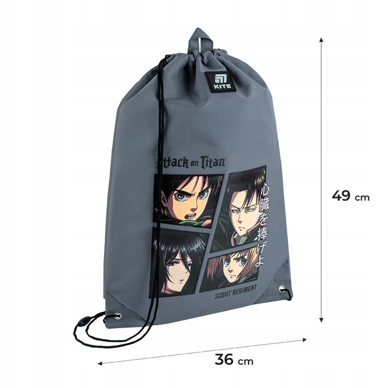 Worek na buty szkolny dla dzieci Attack ON Titan Kite