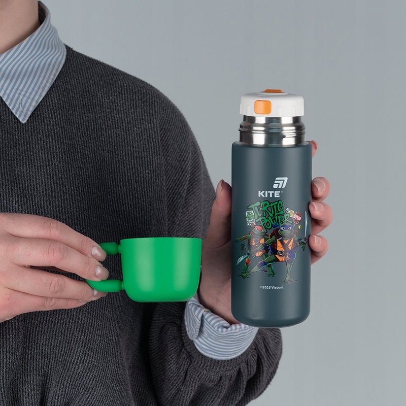 Termos z kubkiem dla dzieci metalowy 480 ml Ninja Turtles