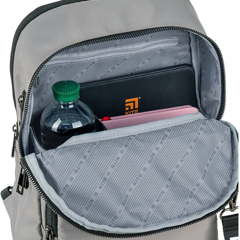 Plecak szkolny dla nastolatków beżowy