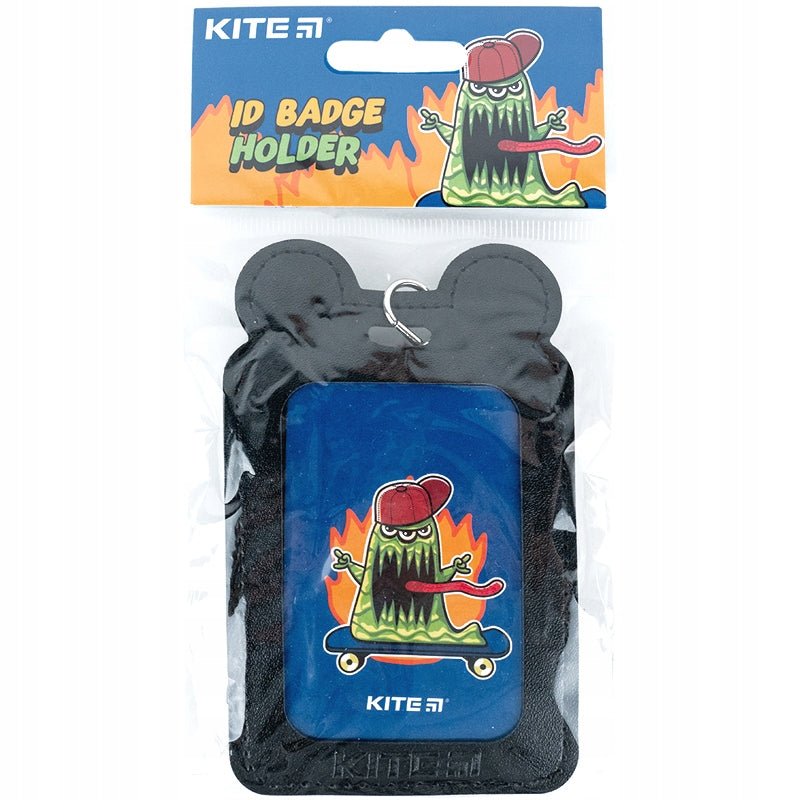 Identyfikator z taśmą na smycz etui czarny Kite