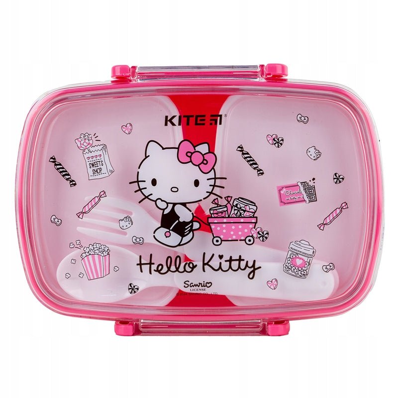 Śniadaniówka dla dziewczynki ze sztućcami 750 ml Hello Kitty