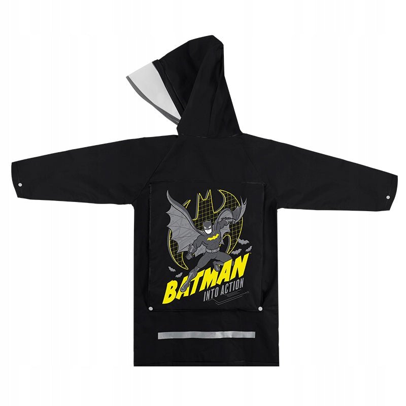Płaszcz przeciwdeszczowy dla chłopca czarny Batman M