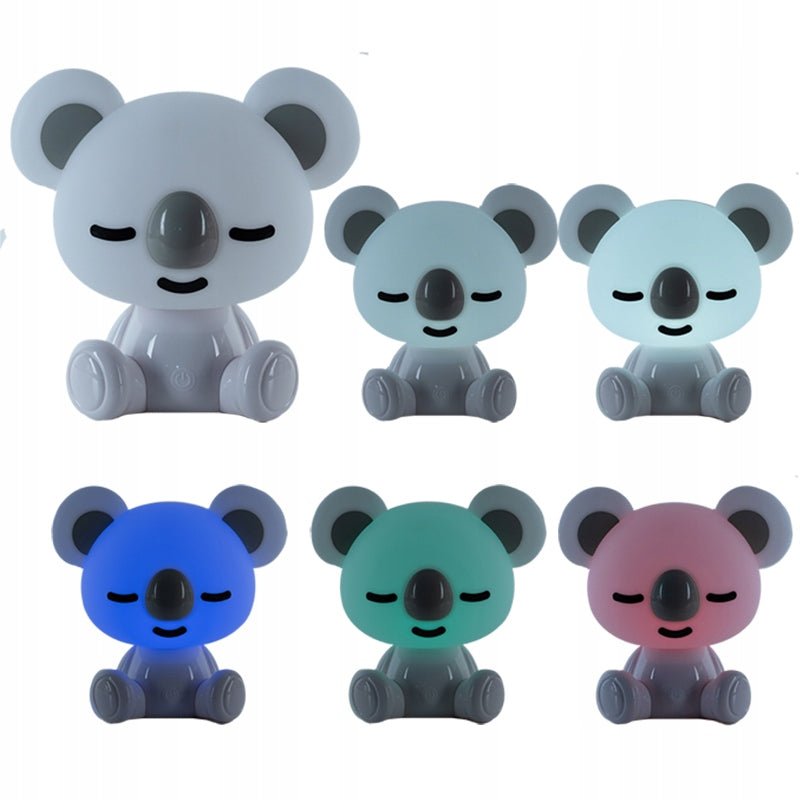 Lampka dziecieca na noc mis koala kolorowe swiatlo