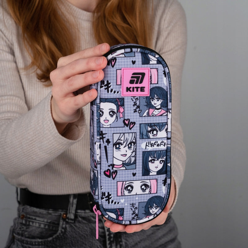 Piórnik saszetka szkolny dla dziewczynek Anime Style Style Kite