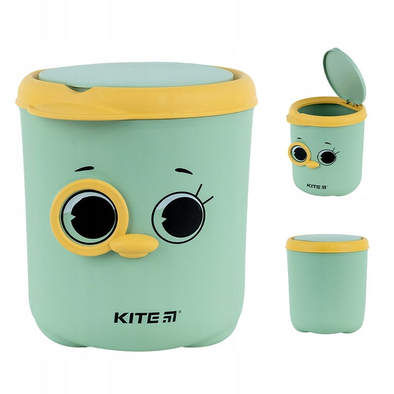Kosz na śmieci na biurko dla dziecka zielony
