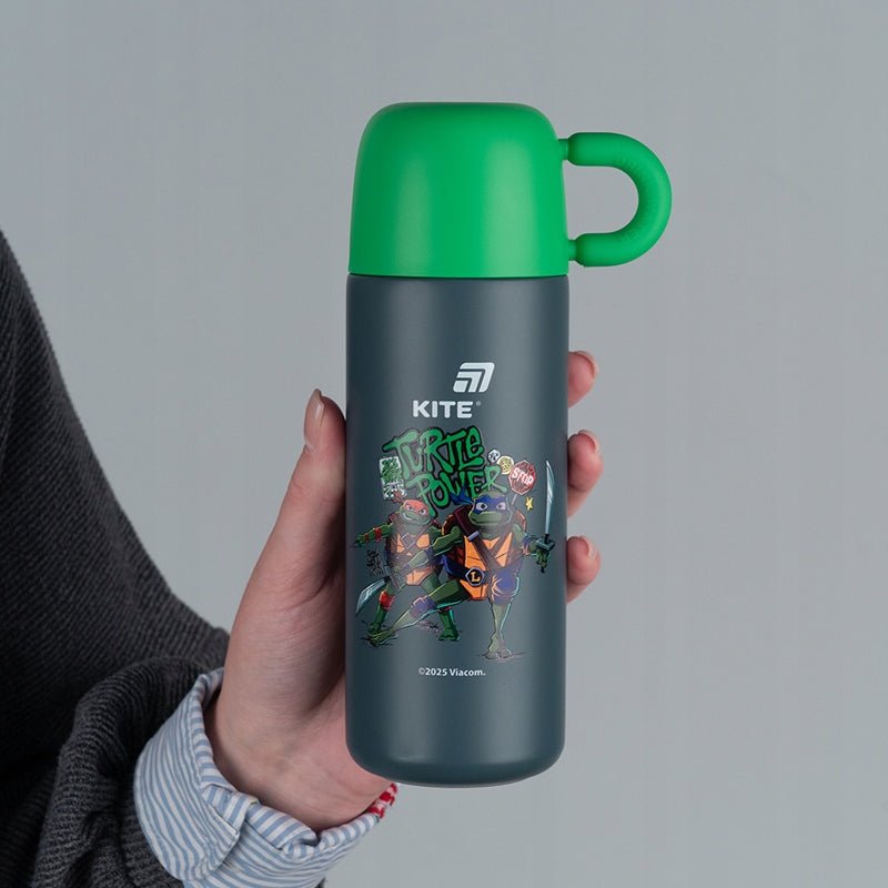 Termos z kubkiem dla dzieci metalowy 480 ml Ninja Turtles