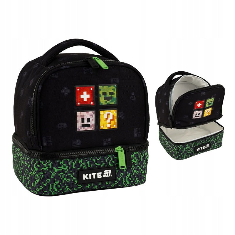 Torba termiczna Kite Pixel Craft w pikselowym stylu, praktyczna na codzienne wypady chłopców
