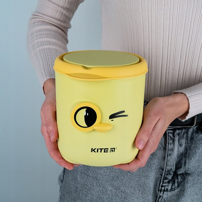 Kosz na śmieci na biurko dla dziecka żółty