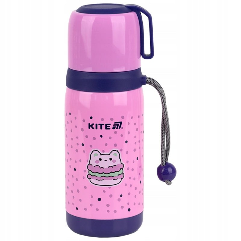 Termos z kubkiem dla dzieci różowy 350 ml Kite