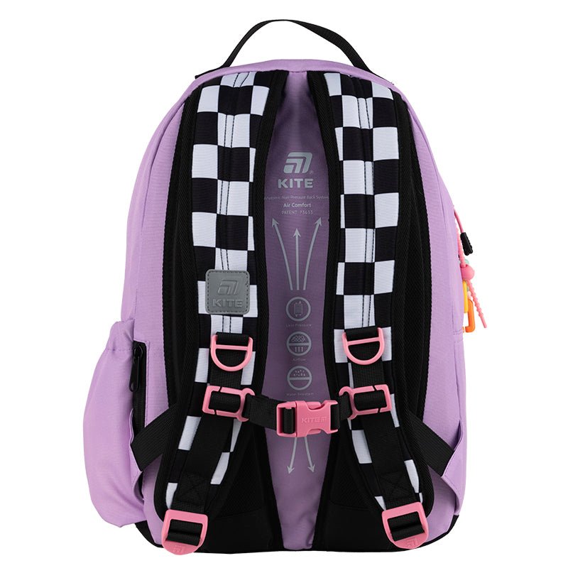 Szerokie, usztywnione szelki w kształcie litery S – lekkie i wygodne