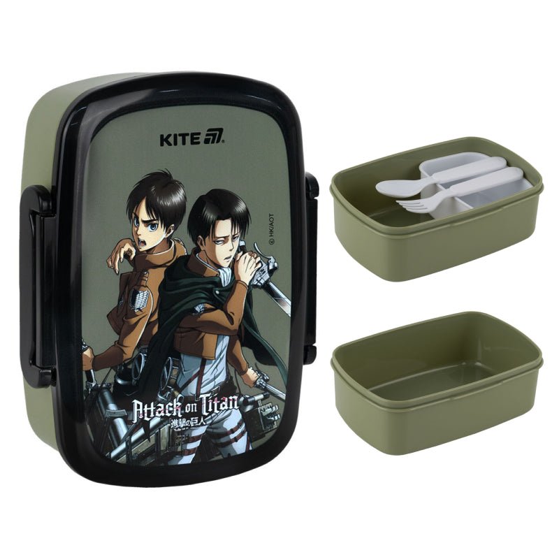 Lunchbox Śniadaniówka ze Sztućcami 750 ml Attack on Titan Kite