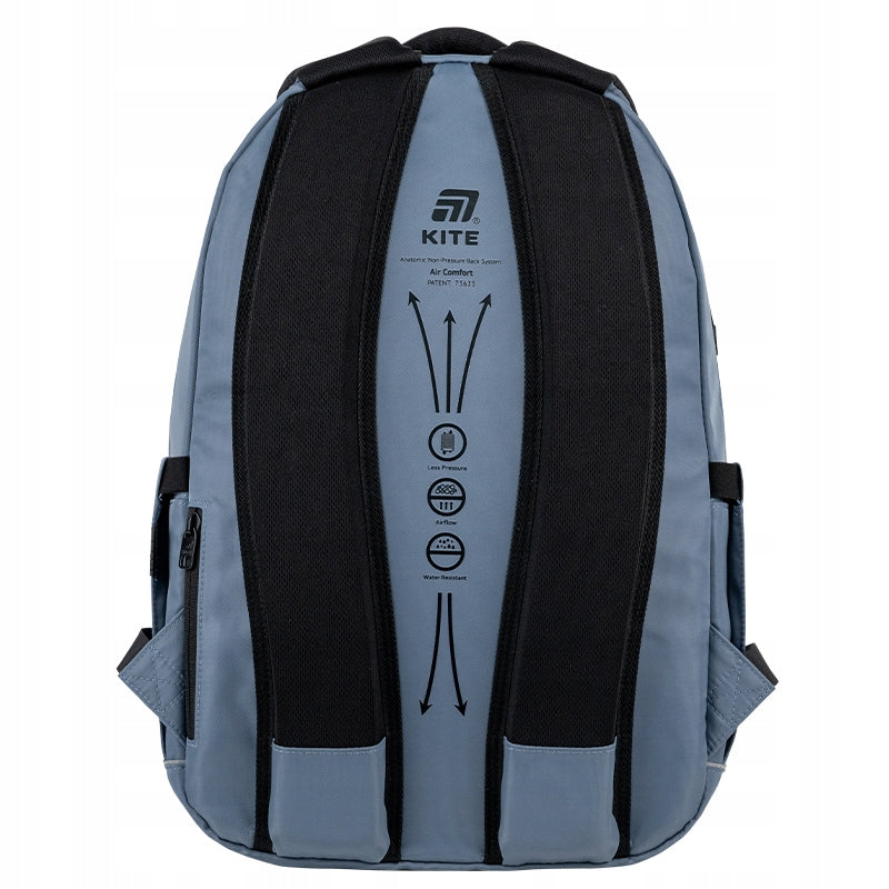 Ortopedyczny panel tylny z systemem wentylacji zapewniający wsparcie kręgosłupa.